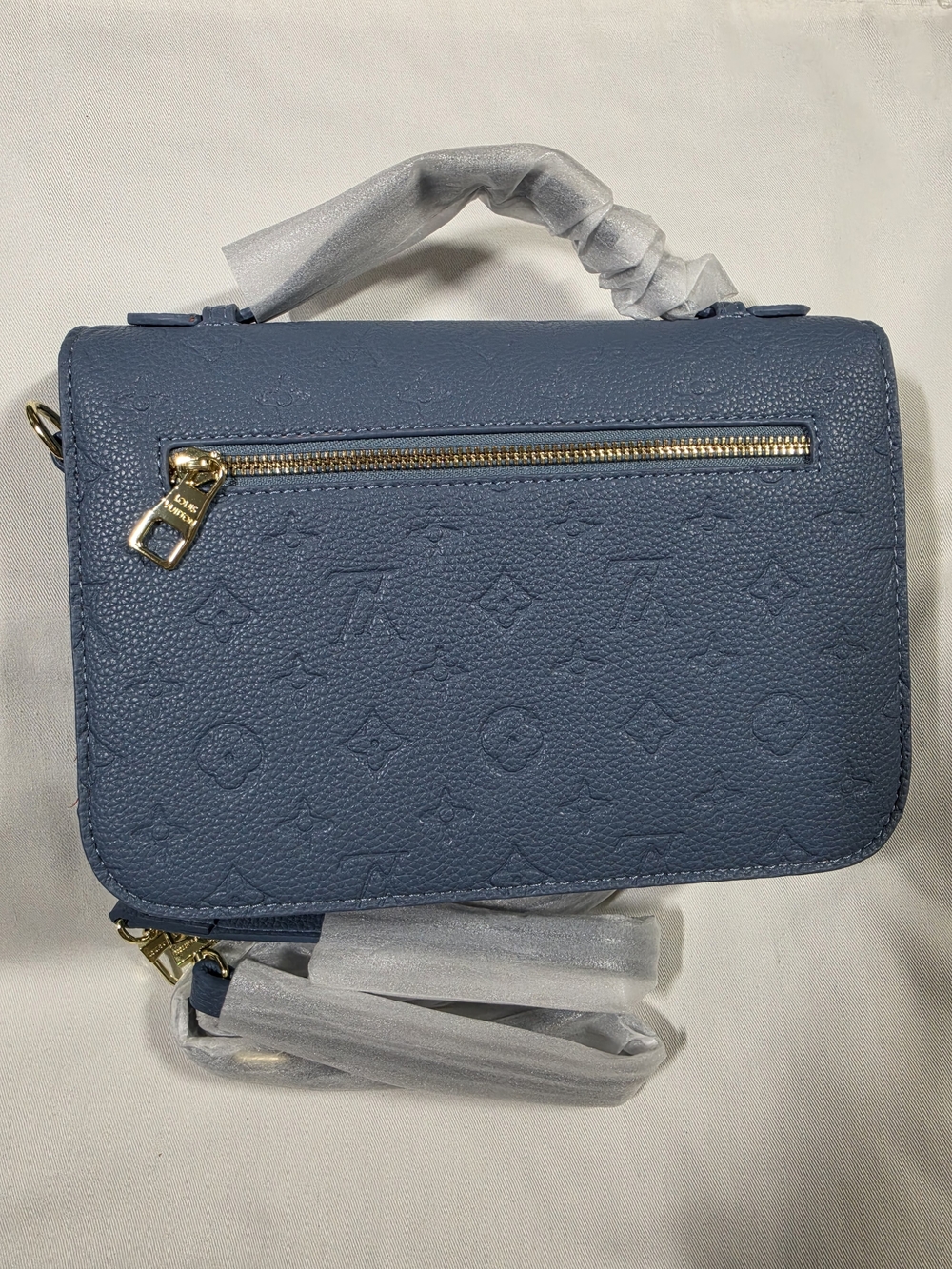 Blue Embossed Crossbody Bag - Picture 2 of 3